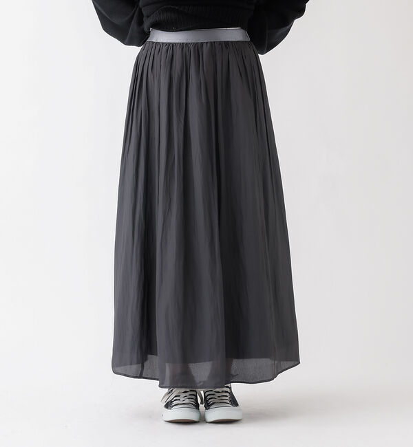 Rouge vif「グロスデシンゴムギャザースカート」|スカート|