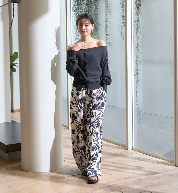 Rouge vif「モノトーンプリントイージーパンツ」|その他|