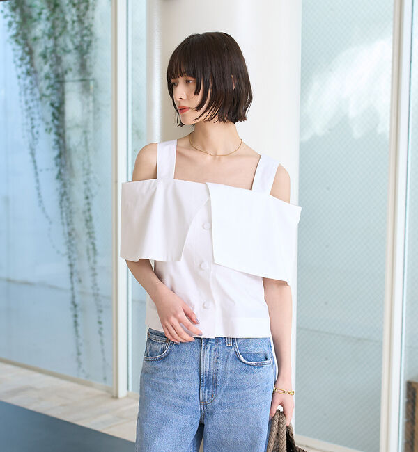 Rouge vif「ケープオフショルブラウス」|シャツ・ブラウス|
