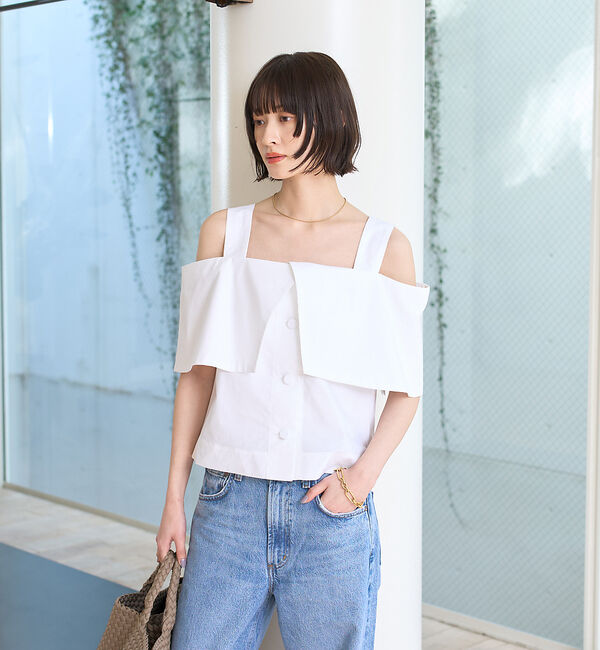 Rouge vif「ケープオフショルブラウス」|シャツ・ブラウス|