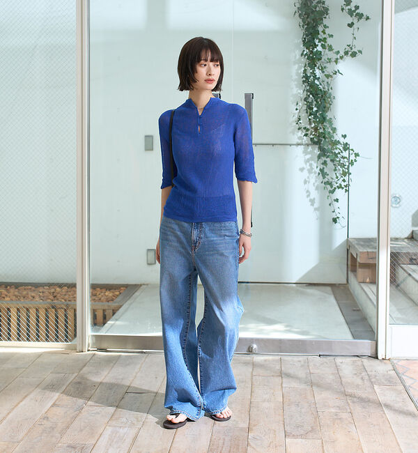 Rouge vif「両畦スリットシアーニットプルオーバー」|ニット・セーター|