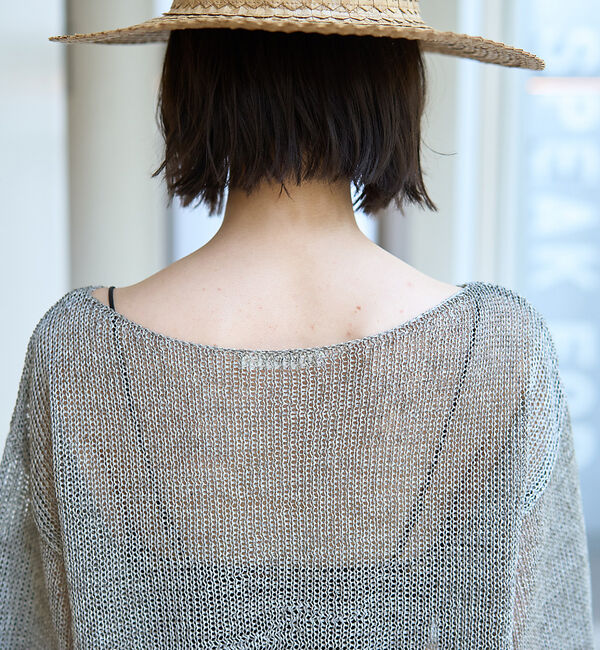 Rouge vif「シアーメッシュペーパーニットプルオーバー」|ニット・セーター|