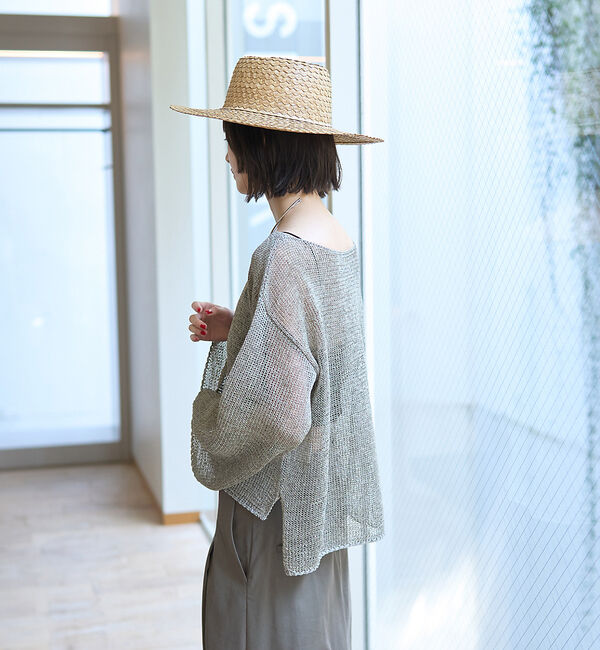 Rouge vif「シアーメッシュペーパーニットプルオーバー」|ニット・セーター|