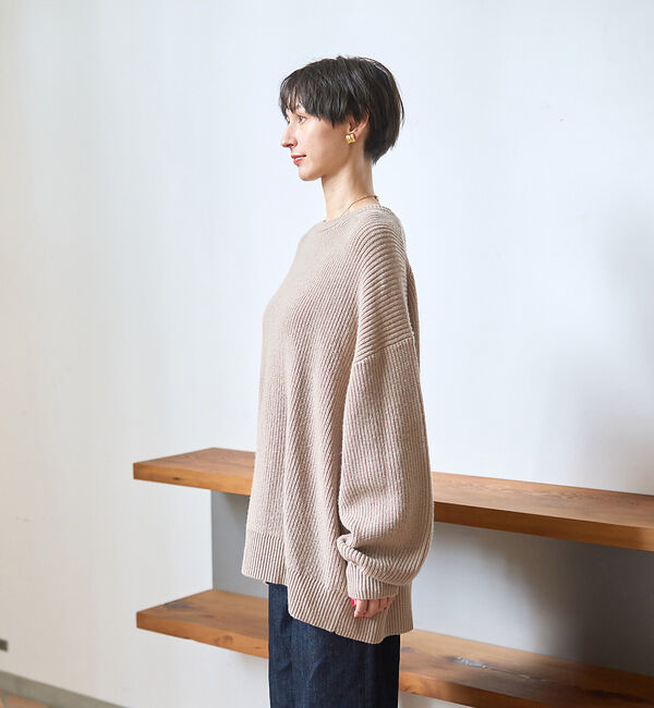 Rouge vif「【ストールセット】ポケット付片畦ニットプルオーバー」|ニット・セーター|