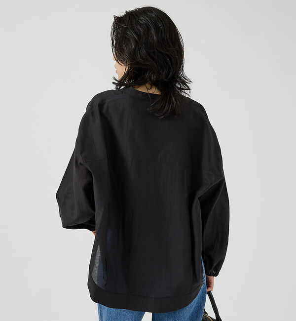 Rouge vif「スタンドカラータックシャツカーデ」|シャツ・ブラウス|