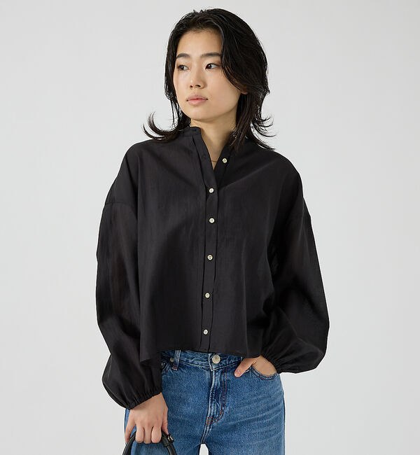 Rouge vif「スタンドカラータックシャツカーデ」|シャツ・ブラウス|