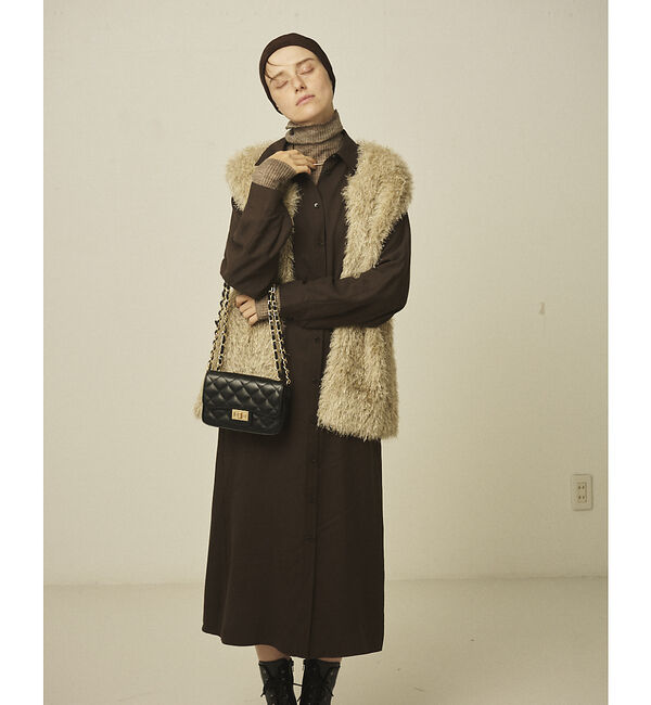 Rouge vif「フェザーニットジレベスト」|ニット・セーター|