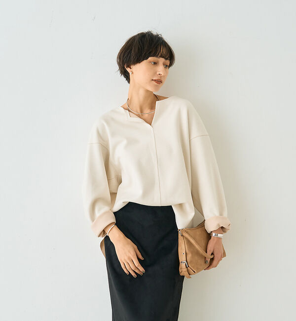 Rouge vif「圧縮ニットプルオーバーブラウス」|ニット・セーター|