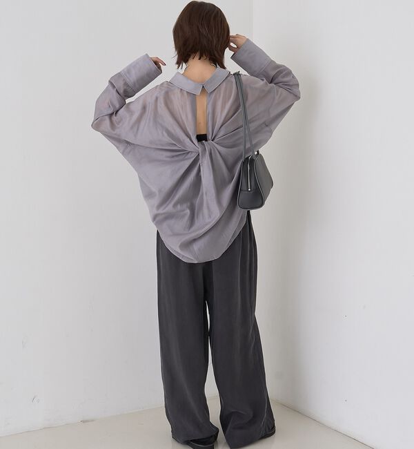 Rouge vif「【定番人気】【ロングセラー】バックツイストシャツ」|シャツ・ブラウス|