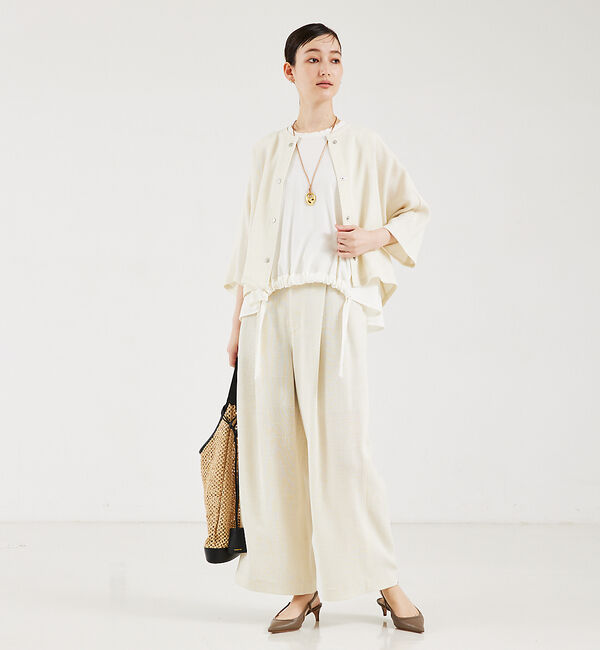 qualite「【セットアップ対応】カラミツイードワイドパンツ」|その他|