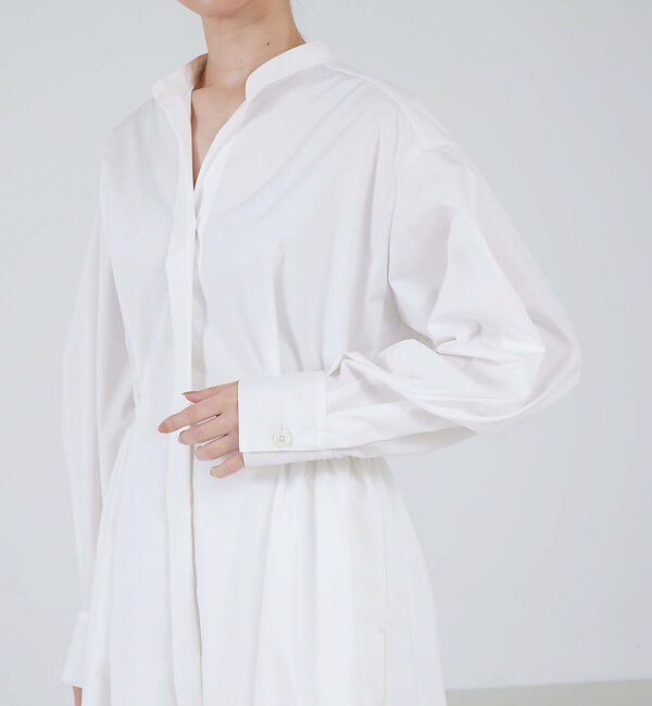 qualite「ウエストギャザーシャツワンピース」|ワンピース|