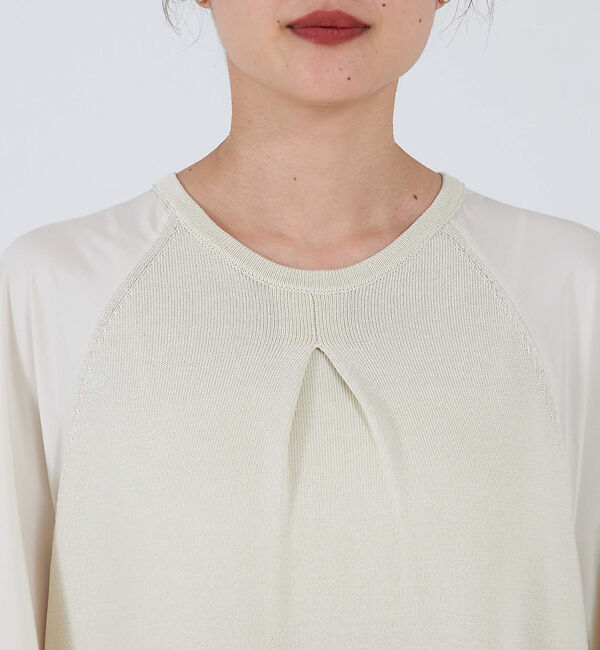 qualite「フォルムスリーブコンビニットワンピース」|ワンピース|