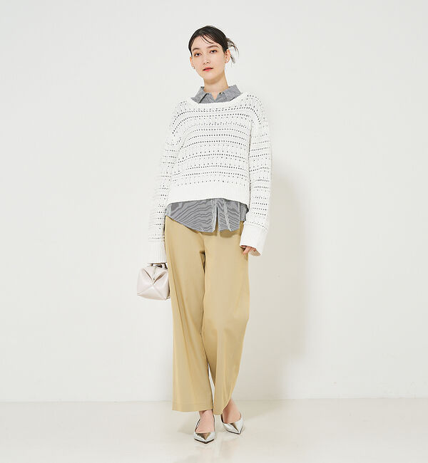 qualite「リンクスアイレットニット」|ニット・セーター|