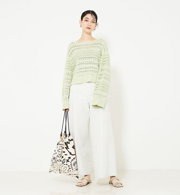 qualite「リンクスアイレットニット」|ニット・セーター|