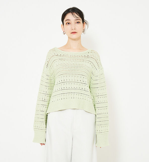 qualite「リンクスアイレットニット」|ニット・セーター|