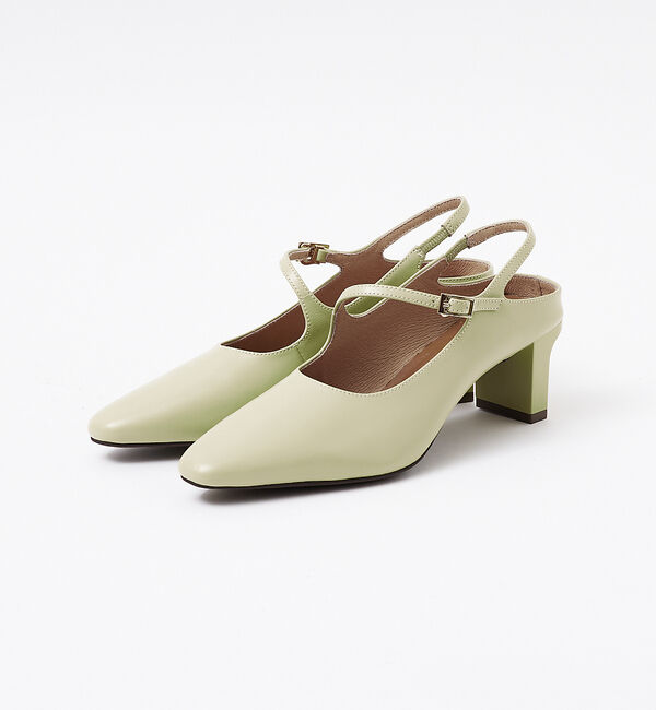 AU BANNISTER「バックオープンストラップパンプス」|サンダル|イエロー