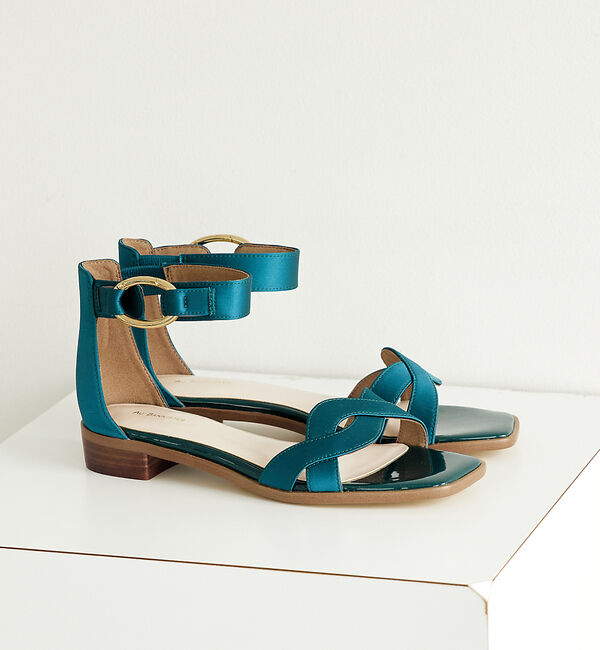 AU BANNISTER「アンクルストラップ サンダル」|サンダル|グリーン