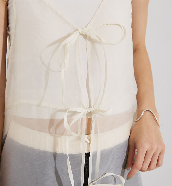 NOMINE「【前後着用可】無地 2WAY シアー キャミソール  ワンピース」|ワンピース|