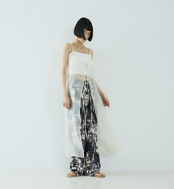 NOMINE「【前後着用可】無地 2WAY シアー キャミソール  ワンピース」|ワンピース|