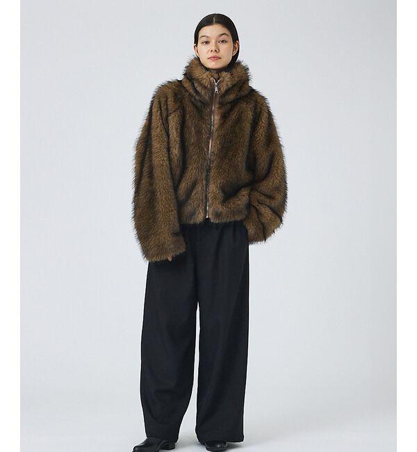 NOMINE「スタンドフェイクファーブルゾン」|ブルゾン・スタジャン|