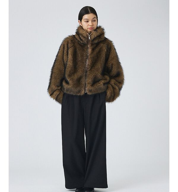 NOMINE「スタンドフェイクファーブルゾン」|ブルゾン・スタジャン|