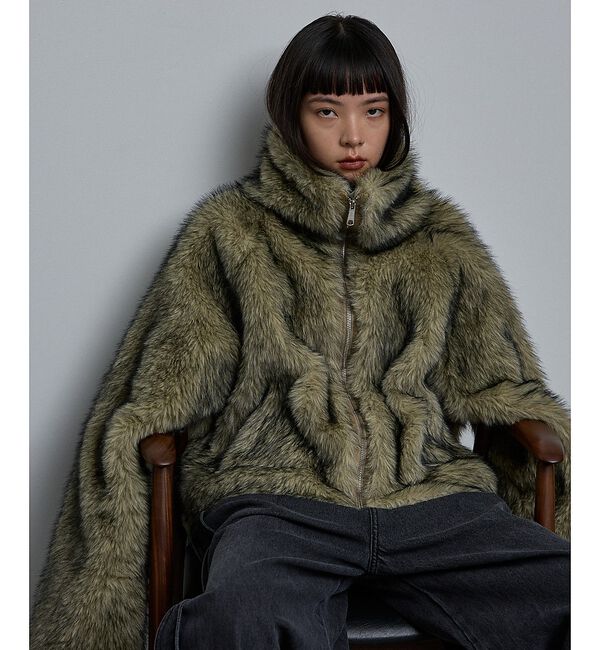 NOMINE「スタンドフェイクファーブルゾン」|ブルゾン・スタジャン|