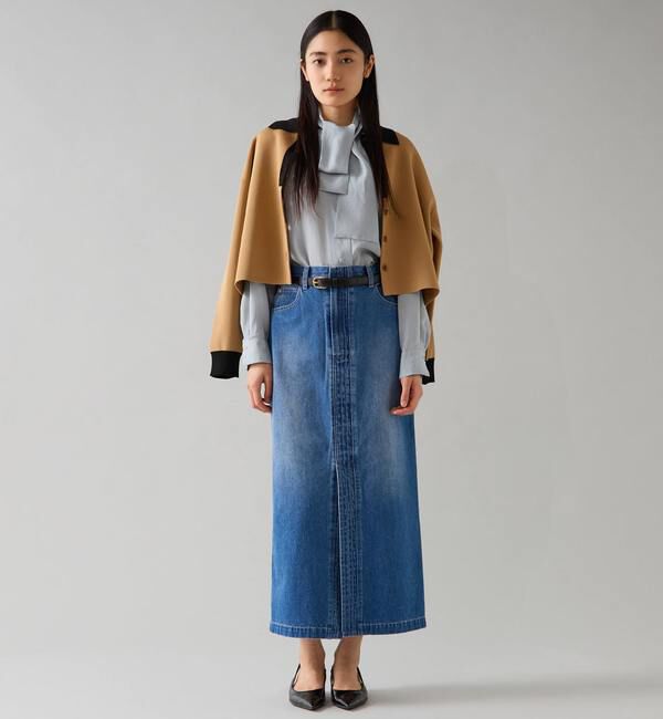 TIARA「デニムタイトマキシスカート」|スカート|