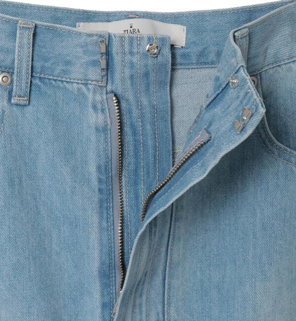 TIARA「デニムタイトマキシスカート」|スカート|