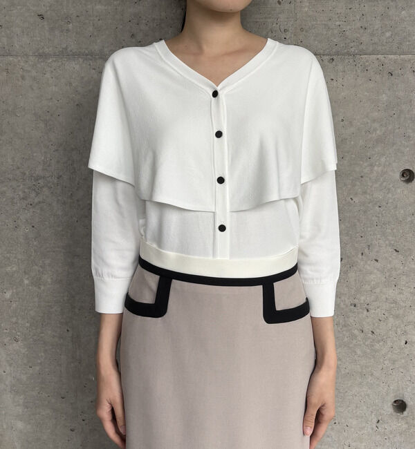 TIARA「Vネックケープニット」|ニット・セーター|