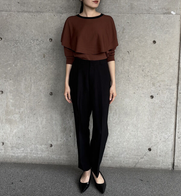 TIARA「Vネックケープニット」|ニット・セーター|