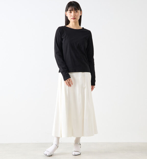 Soffitto「コットン丸首インナーロングTシャツ」|Tシャツ・カットソー|