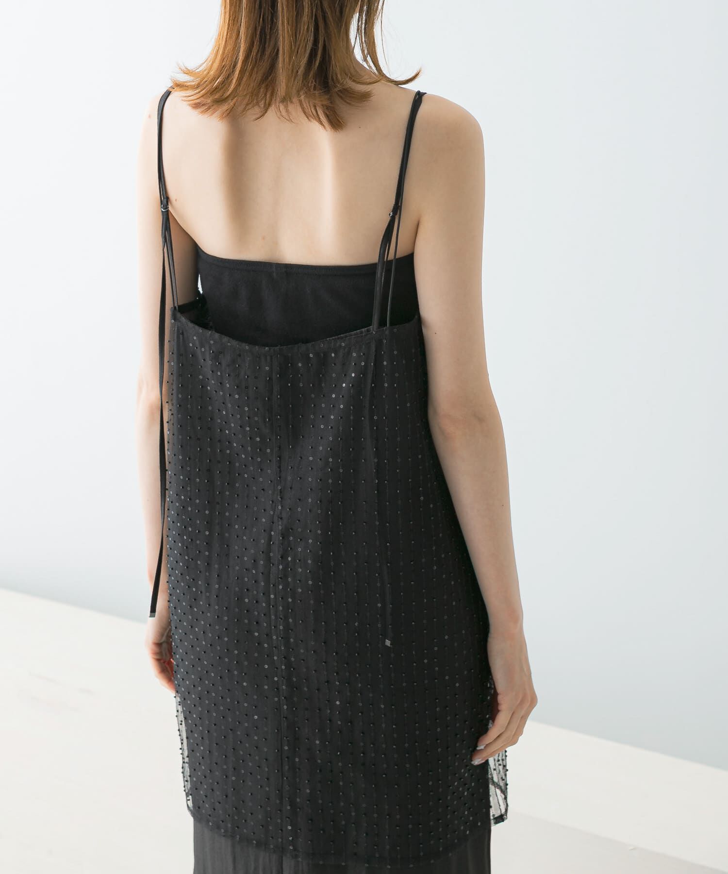 URBAN RESEARCH ROSSO「シアー&times;ラインストーンレイヤードワンピース」|ワンピース|