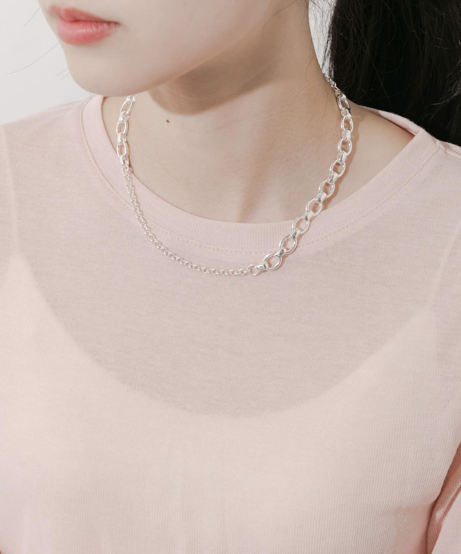 SMELLY「チェーンコンビネーションボリュームネックレス」|ネックレス|