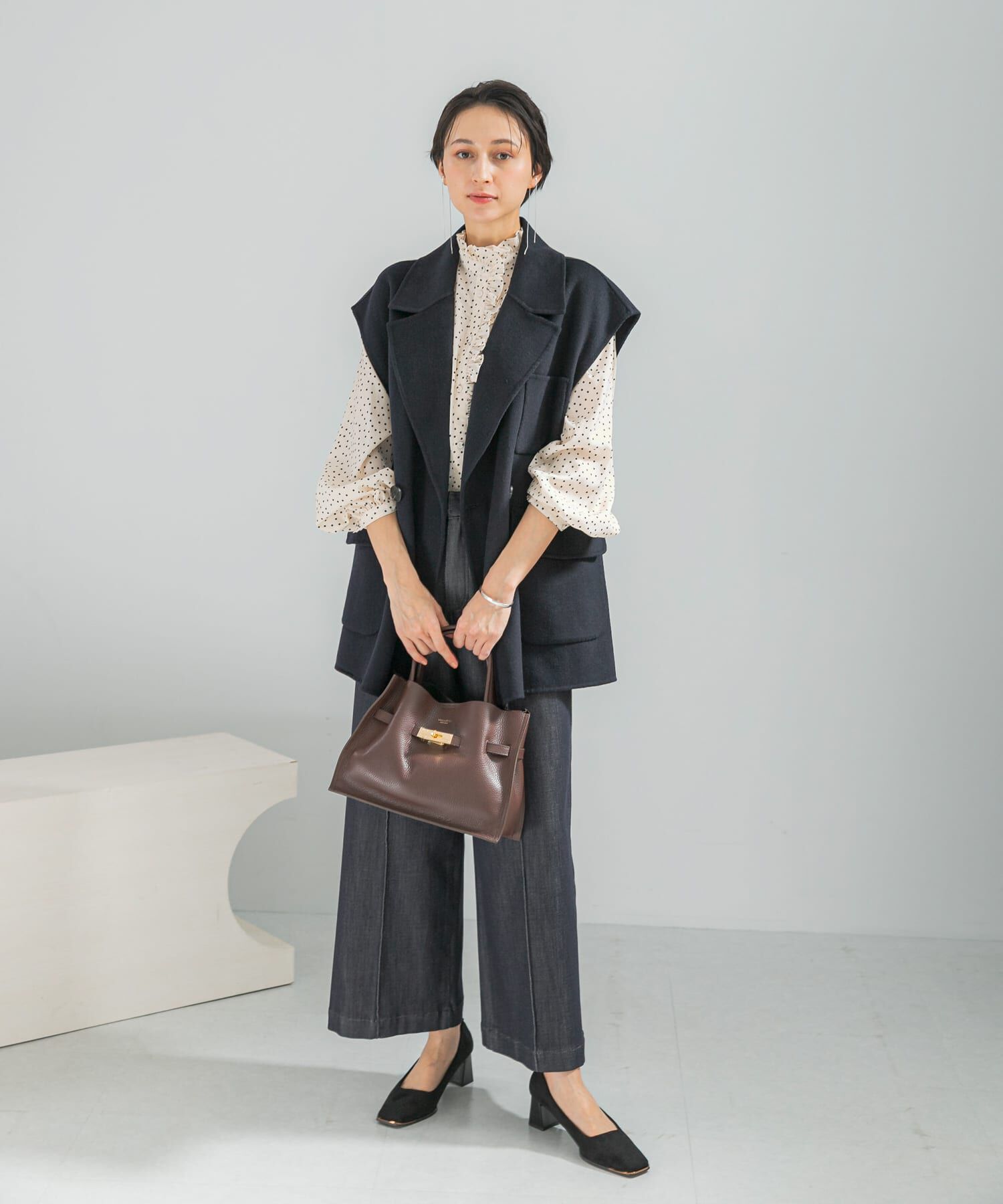 URBAN RESEARCH ROSSO「『WEB限定』フリルスタンドカラーシャツ」|シャツ・ブラウス|