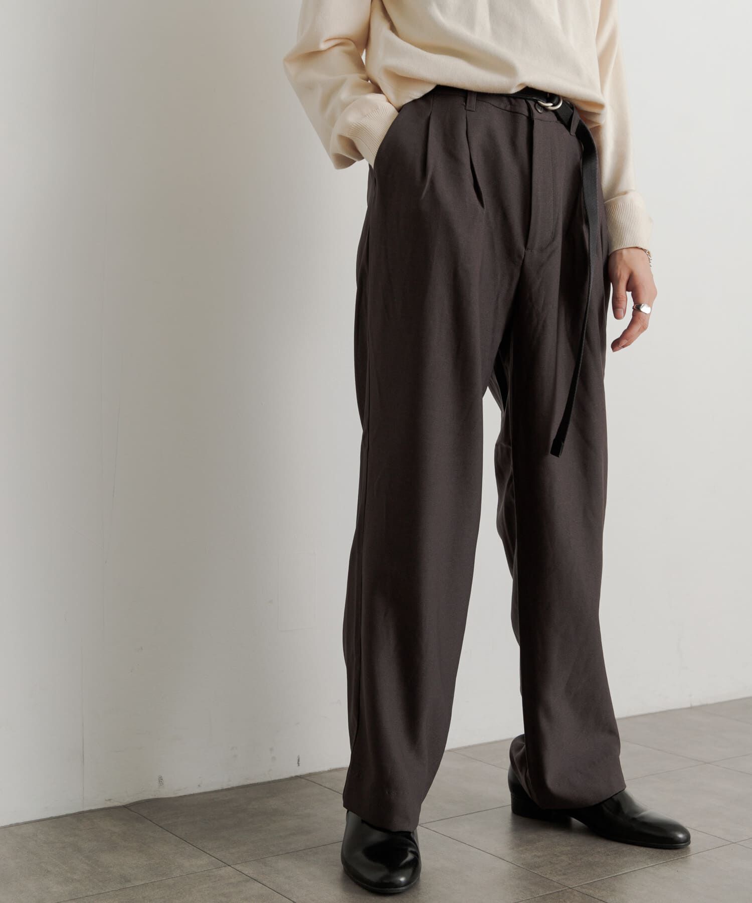 SENSE OF PLACE by URBAN RESEARCH「ウールライクダブルタックワイドパンツ」|その他|