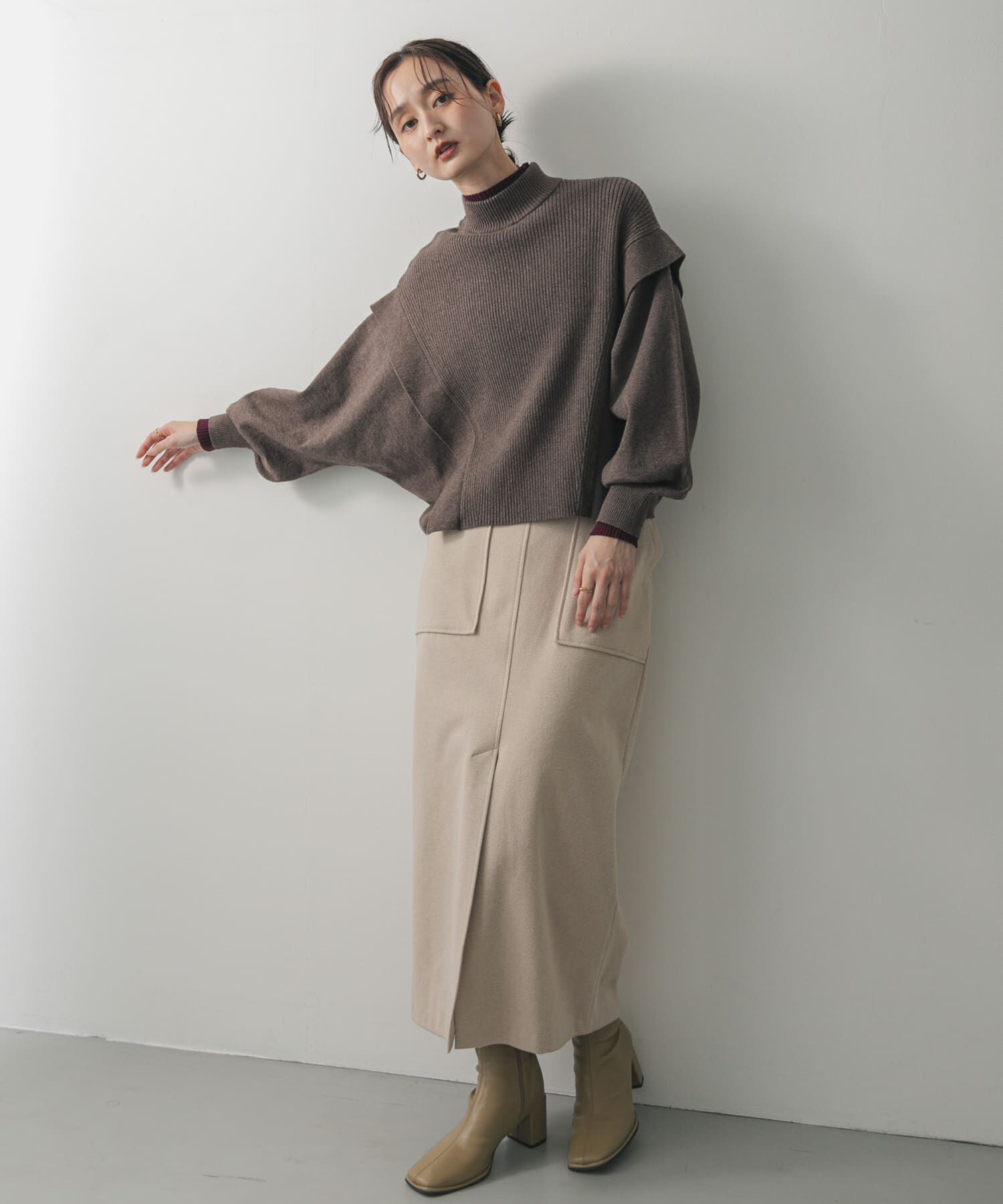 SENSE OF PLACE by URBAN RESEARCH「『一部WEB限定カラー』ストレッチショルダータックセーター」|ニット・セーター|