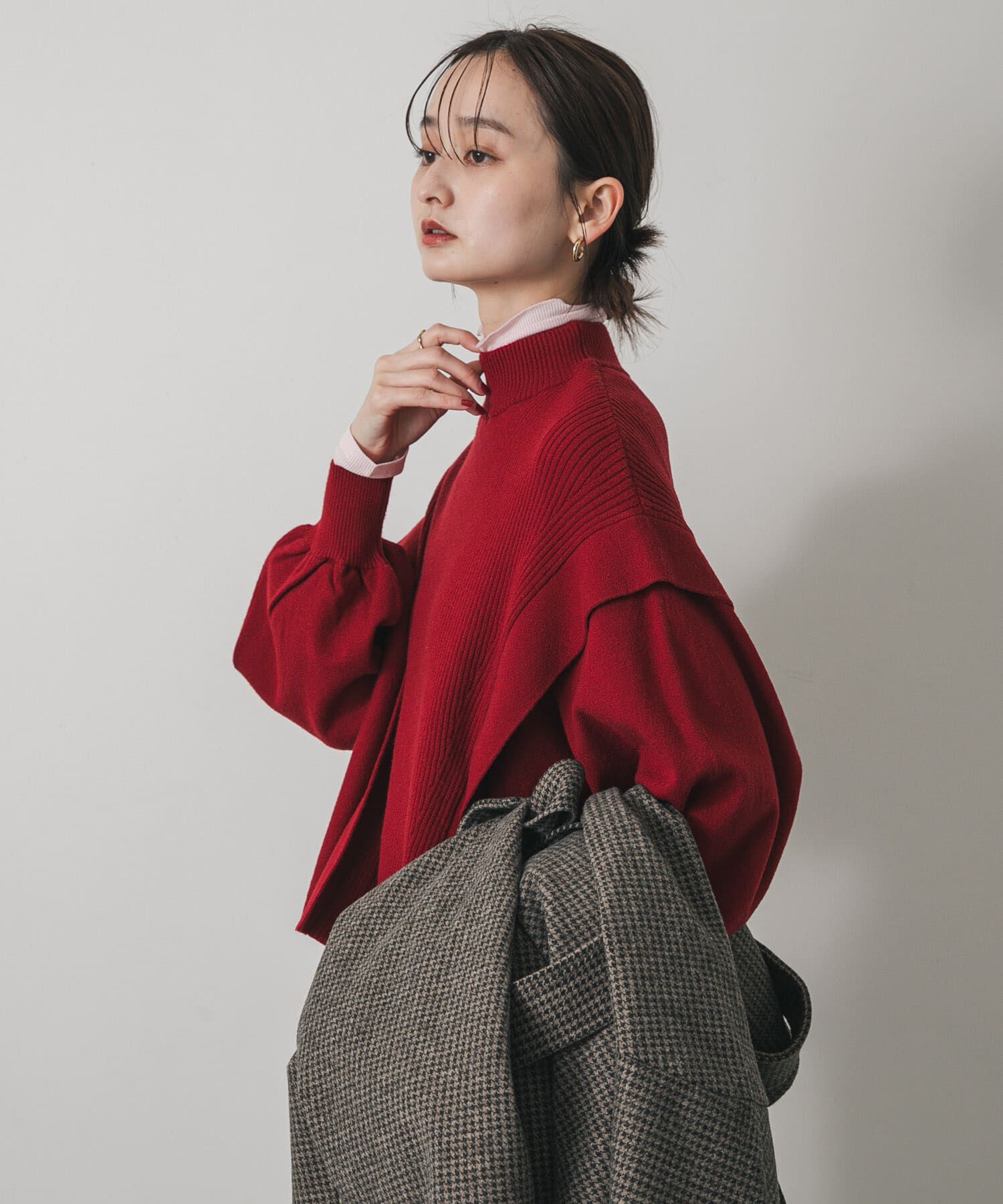 SENSE OF PLACE by URBAN RESEARCH「『一部WEB限定カラー』ストレッチショルダータックセーター」|ニット・セーター|