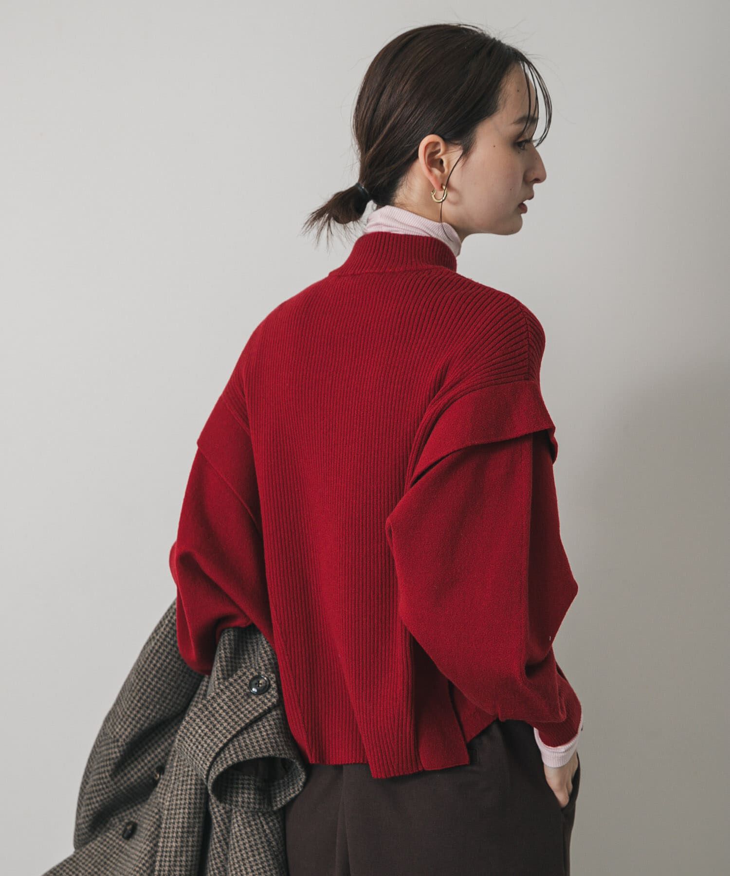 SENSE OF PLACE by URBAN RESEARCH「『一部WEB限定カラー』ストレッチショルダータックセーター」|ニット・セーター|