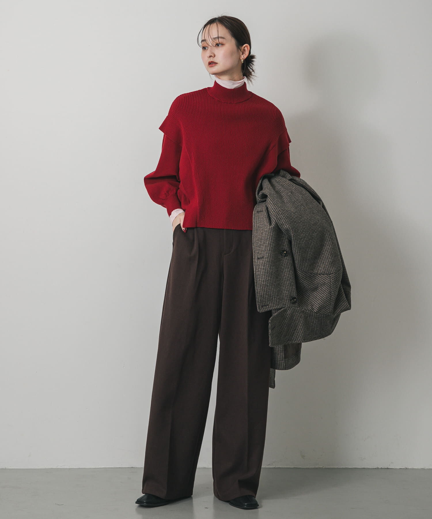 SENSE OF PLACE by URBAN RESEARCH「『一部WEB限定カラー』ストレッチショルダータックセーター」|ニット・セーター|