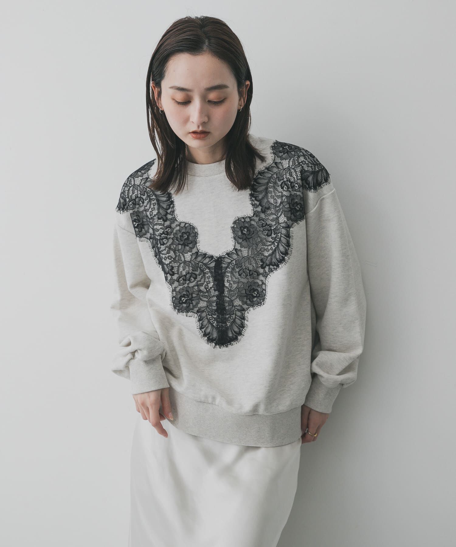 SENSE OF PLACE by URBAN RESEARCH「レースルーズスウェット」|スウェット・ジャージ|オートミール
