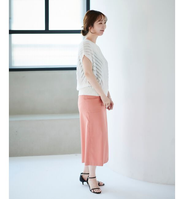 le.coeur blanc「《手洗い可能》ドライタッチカーゴポケットトラペーズスカート」|スカート|