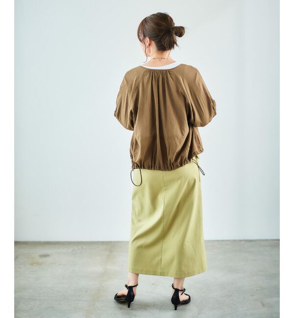 le.coeur blanc「《手洗い可能》ドライタッチカーゴポケットトラペーズスカート」|スカート|