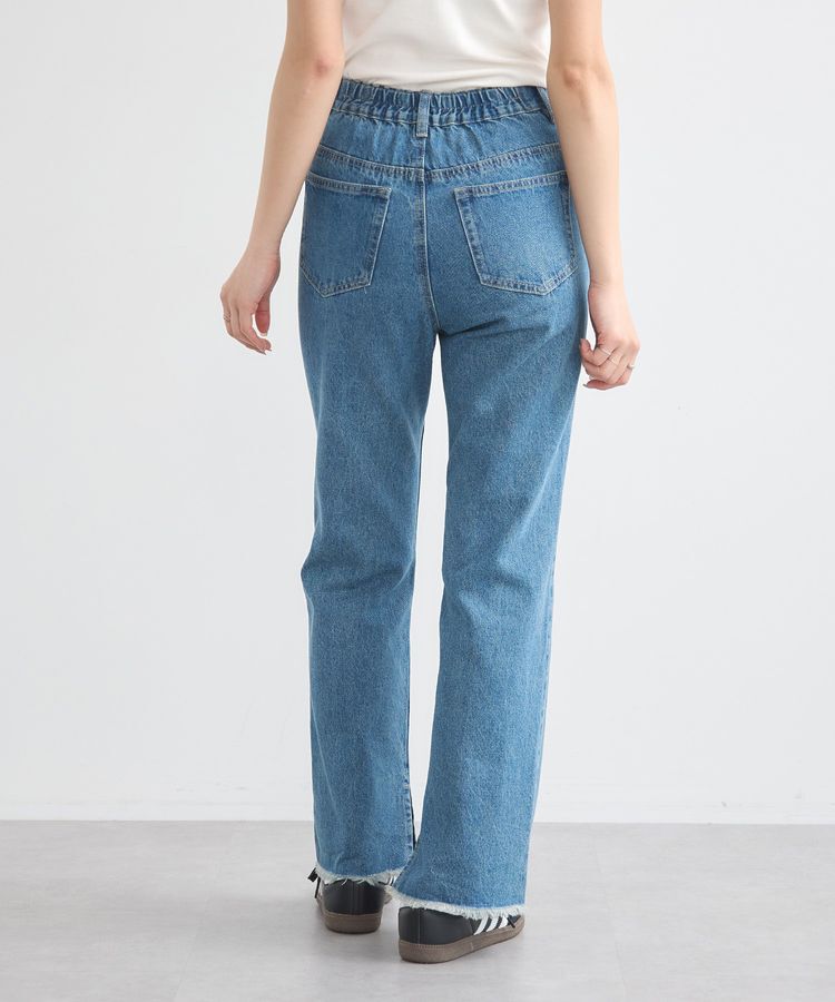 earth music&ecology「カットオフフレアデニムパンツ」|デニム|