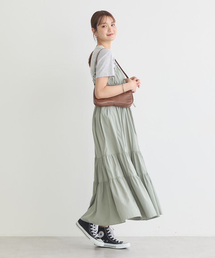 earth music&ecology「ドロストシャーリングキャミワンピース」|ワンピース|