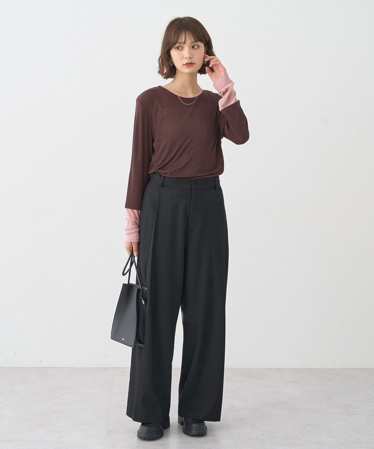 earth music&ecology「レイヤードシアープルオーバー」|Tシャツ・カットソー|