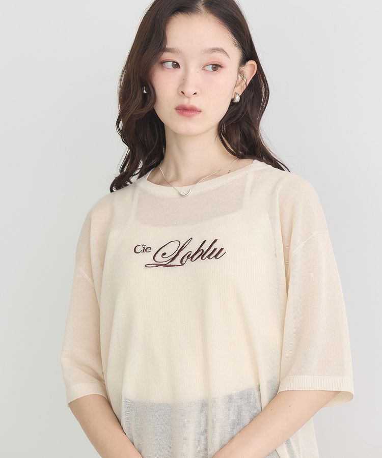 earth music&ecology「ロゴ刺繍シアープルオーバー」|ニット・セーター|