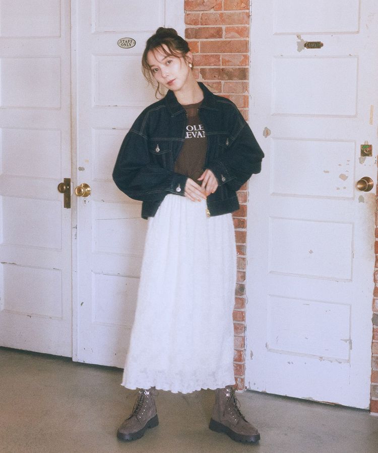 earth music&ecology「ロゴ刺繍シアープルオーバー」|ニット・セーター|