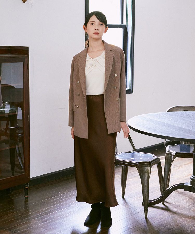 earth music&ecology「ストレッチサテンスカート」|スカート|