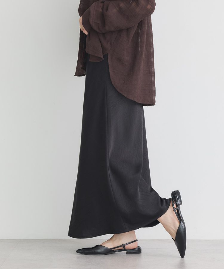 earth music&ecology「ストレッチサテンスカート」|スカート|