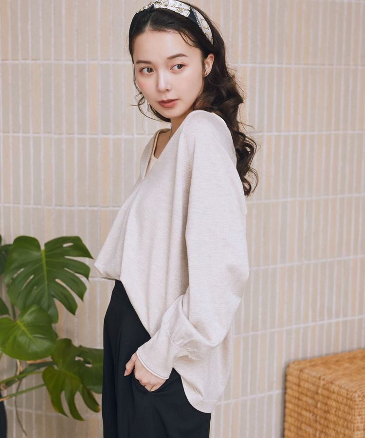 earth music&ecology「ディープVネックプルオーバー」|ニット・セーター|